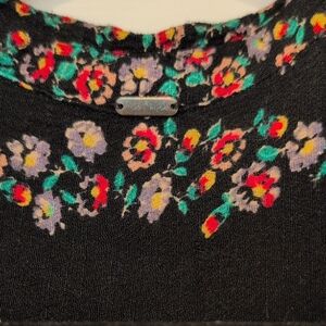 FP Movement by Free People Black Floral Sweater